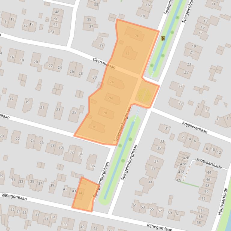 Kaart van postcodegebied 2111BN.