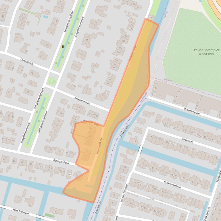 Kaart van postcodegebied 2111BT.