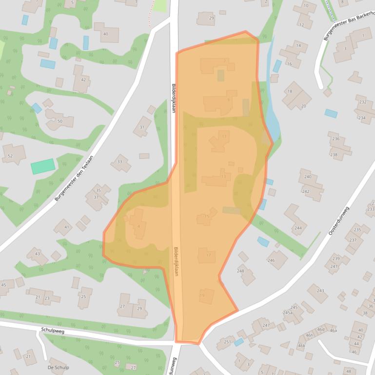 Kaart van postcodegebied 2111CA.