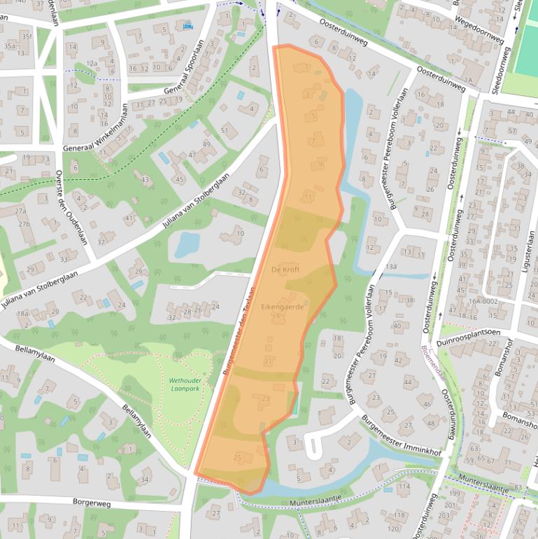 Kaart van postcodegebied 2111CB.