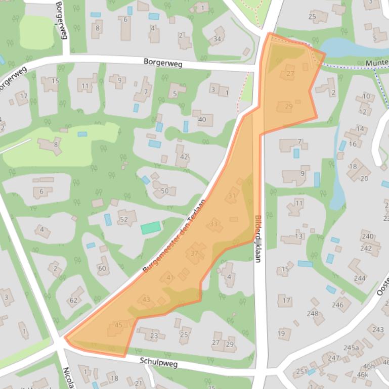 Kaart van postcodegebied 2111CC.