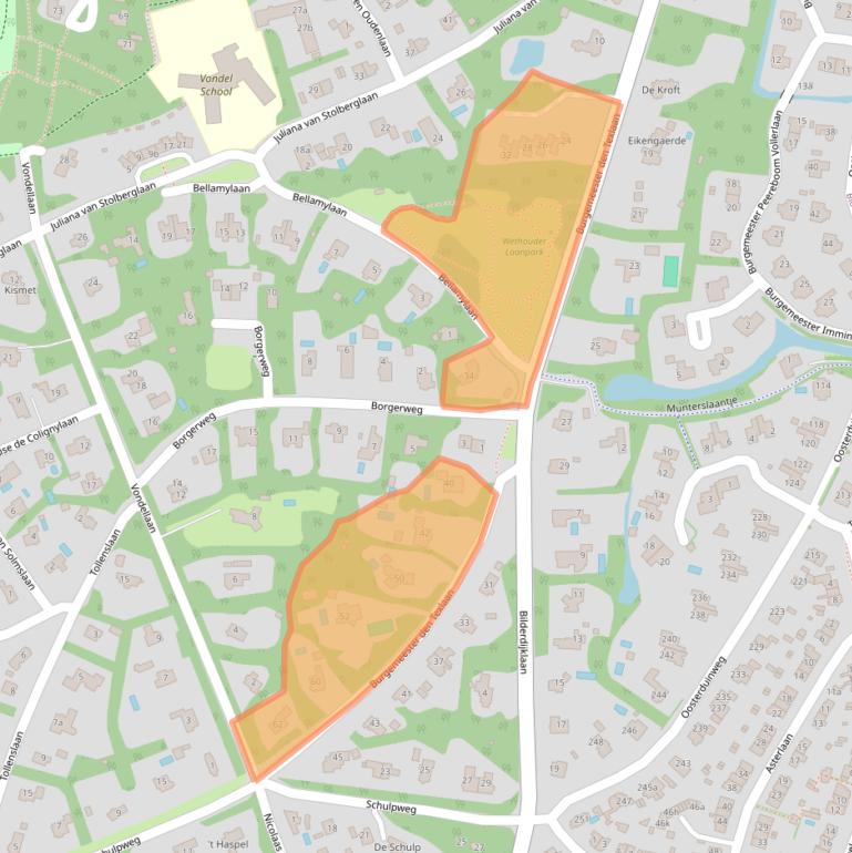 Kaart van postcodegebied 2111CE.