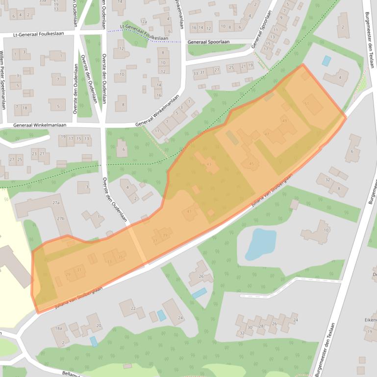 Kaart van postcodegebied 2111CK.