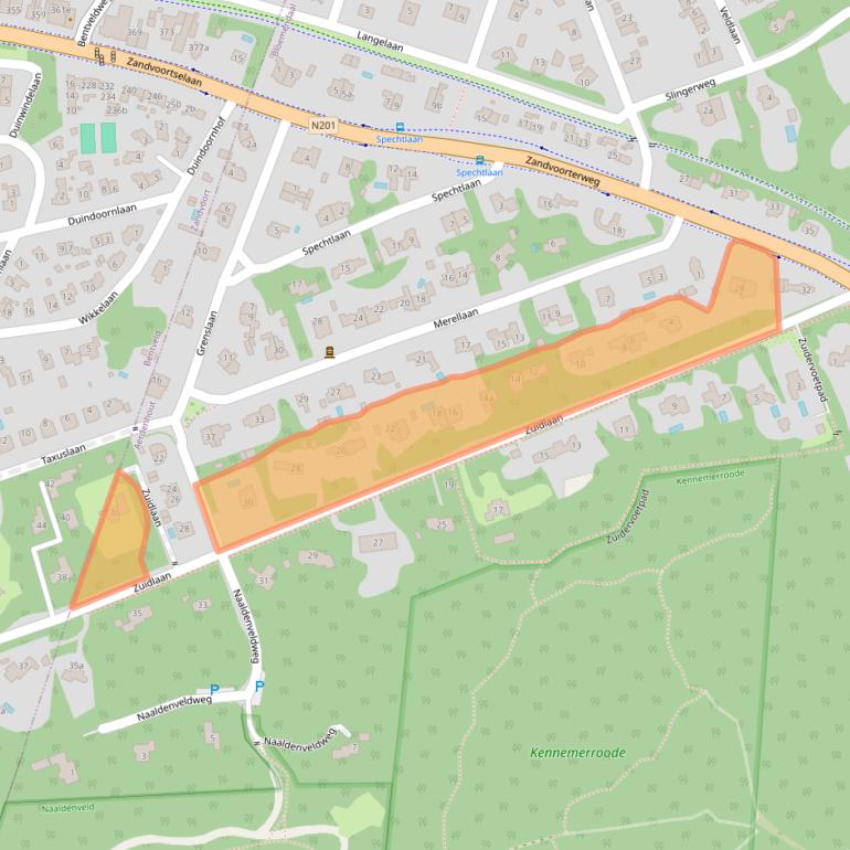 Kaart van postcodegebied 2111GC.