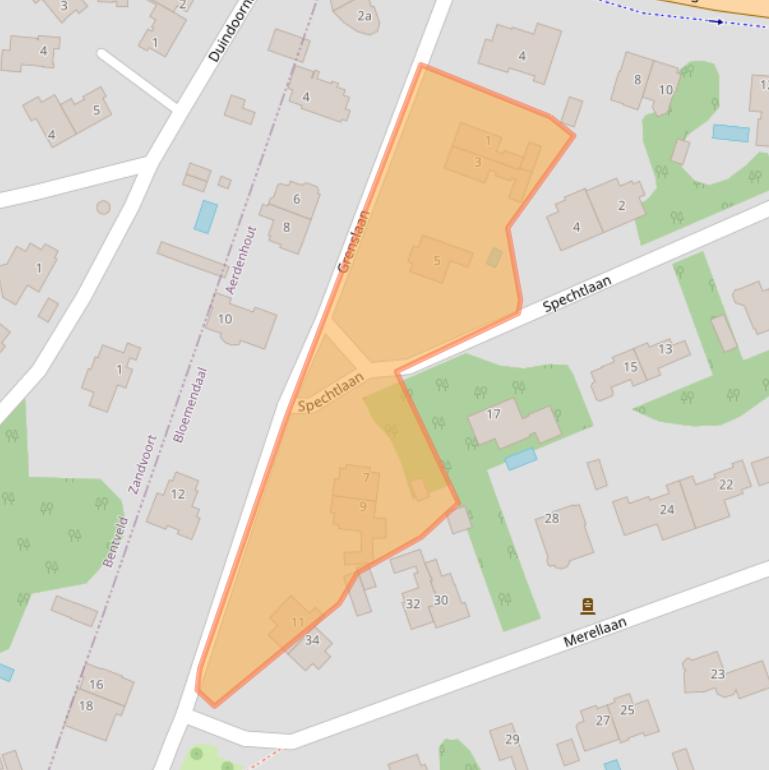 Kaart van postcodegebied 2111GG.