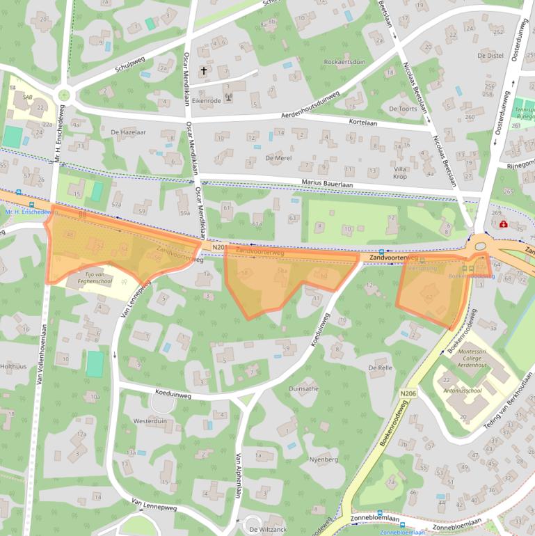 Kaart van postcodegebied 2111GX.