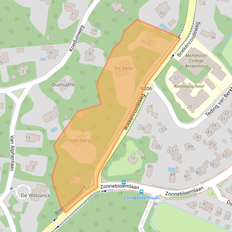 Kaart van postcodegebied 2111HM.