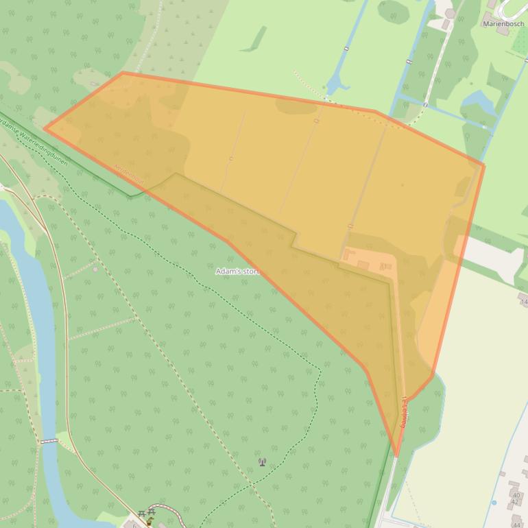 Kaart van postcodegebied 2111HZ.