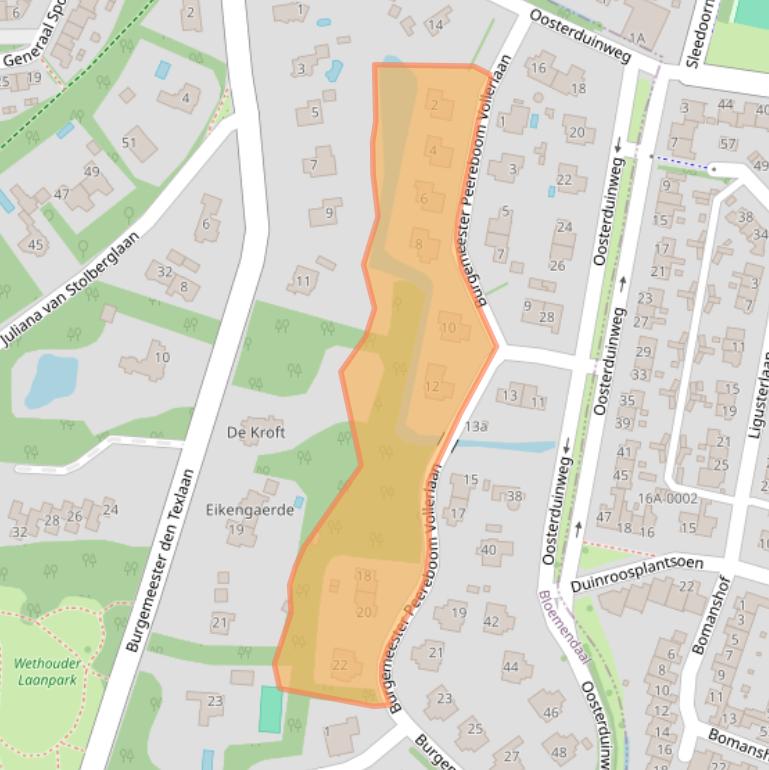 Kaart van postcodegebied 2111TB.