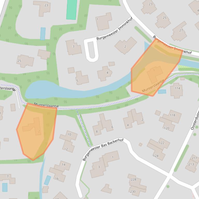 Kaart van postcodegebied 2111TR.
