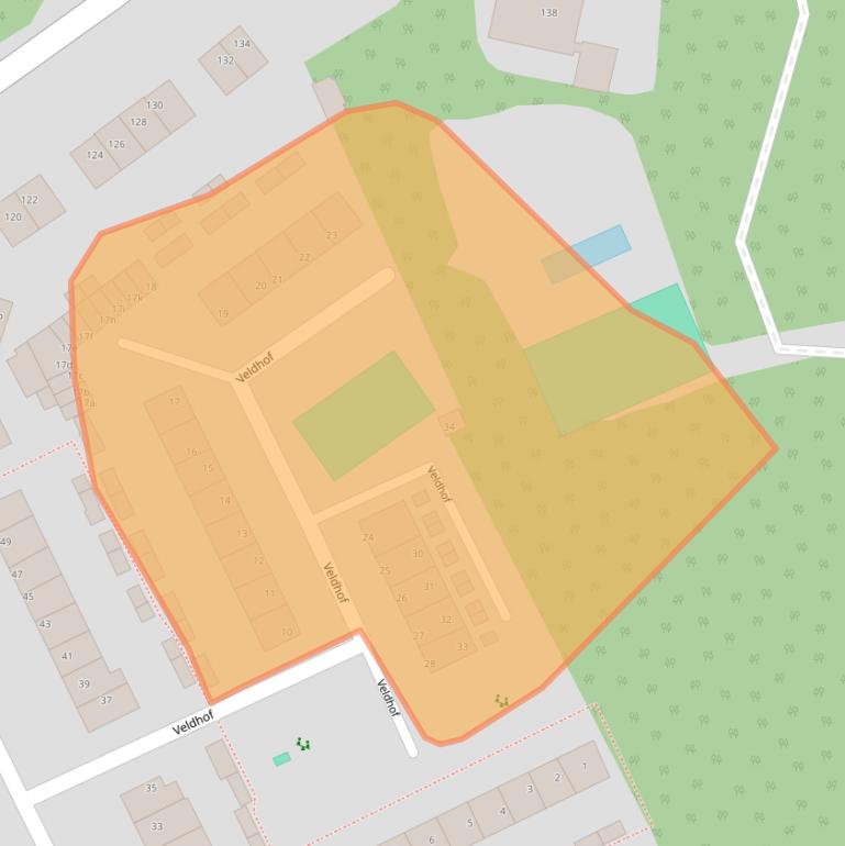 Kaart van postcodegebied 2111VR.