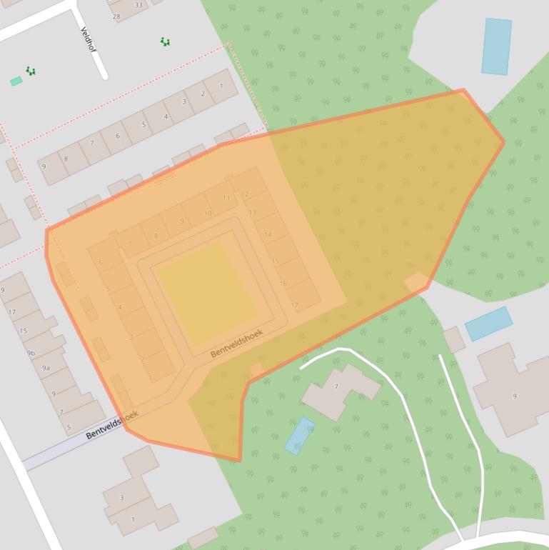 Kaart van postcodegebied 2111VS.