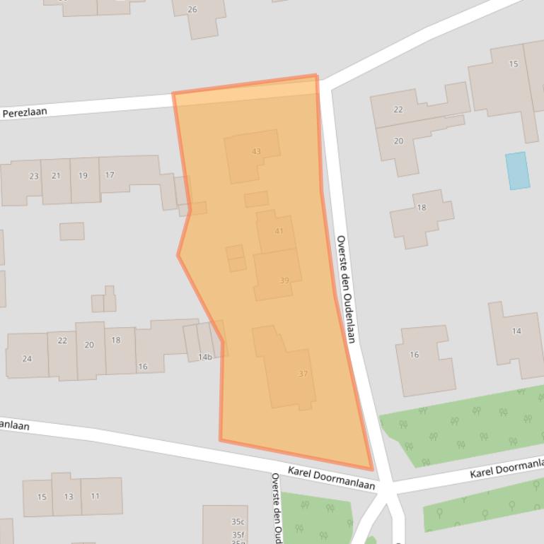 Kaart van postcodegebied 2111WD.