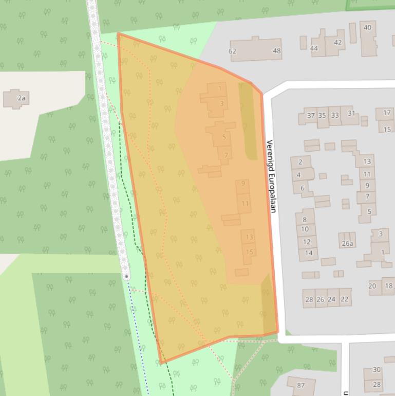 Kaart van postcodegebied 2111WJ.