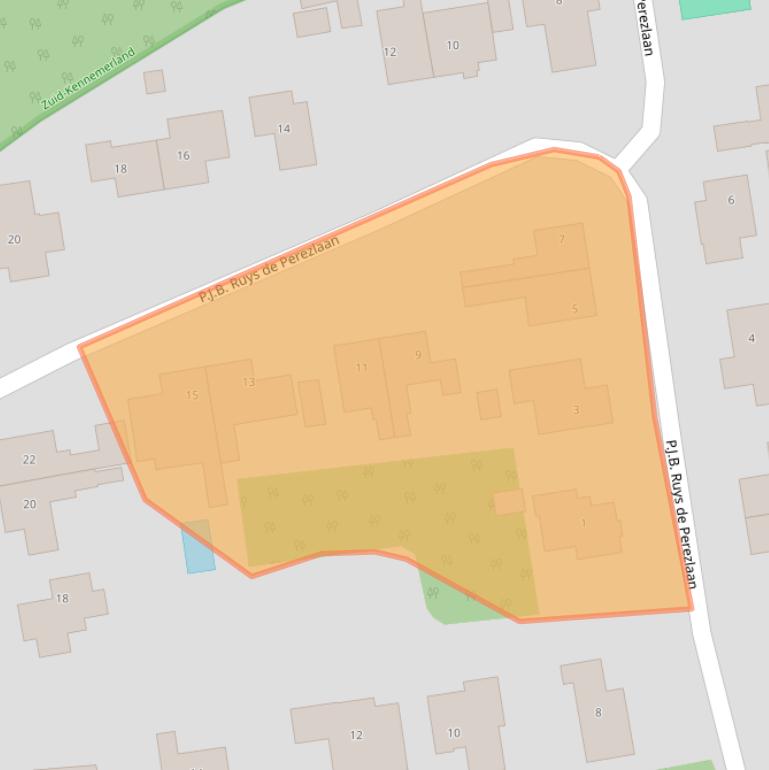 Kaart van postcodegebied 2111WL.