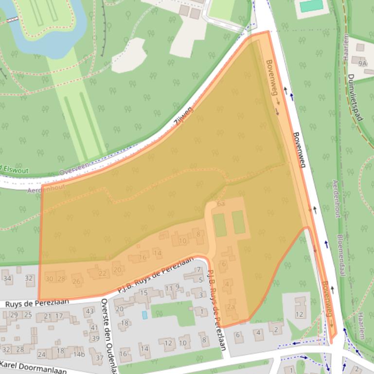 Kaart van postcodegebied 2111WP.