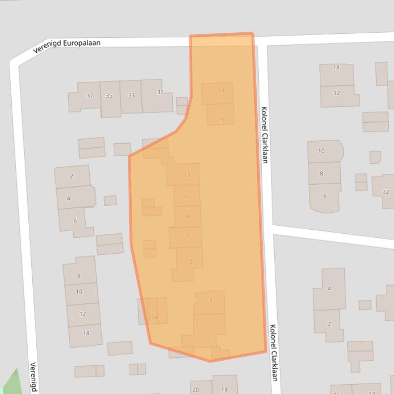 Kaart van postcodegebied 2111XA.