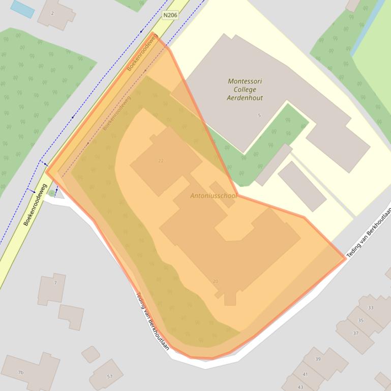 Kaart van postcodegebied 2111ZC.