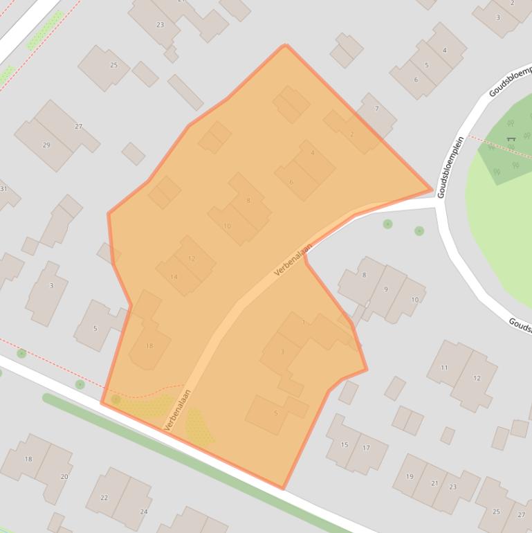 Kaart van postcodegebied 2111ZL.