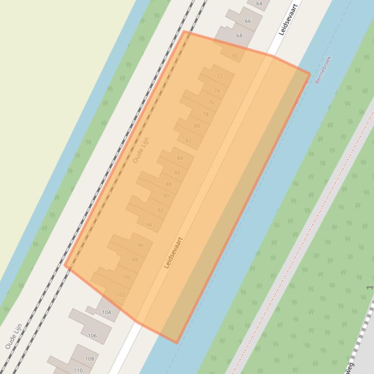 Kaart van postcodegebied 2114AE.