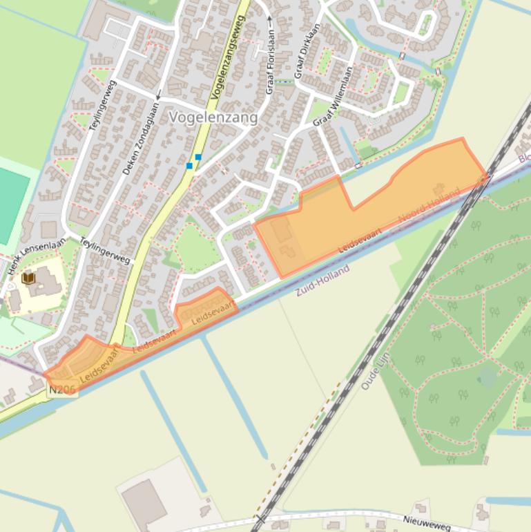 Kaart van postcodegebied 2114AJ.