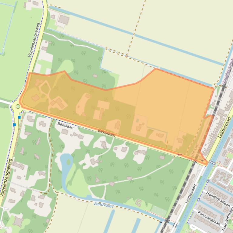 Kaart van postcodegebied 2114CB.