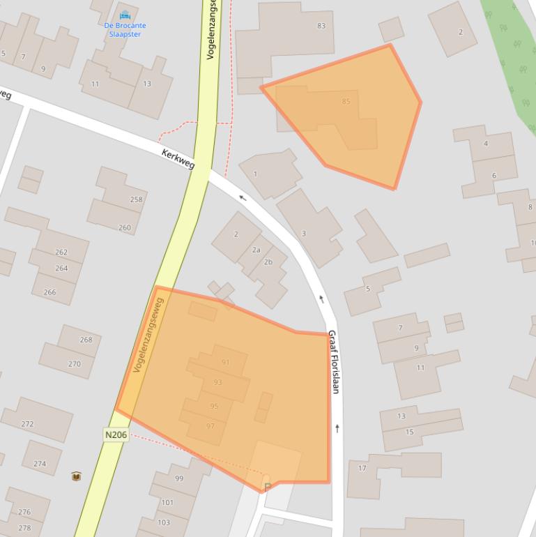 Kaart van postcodegebied 2114CD.