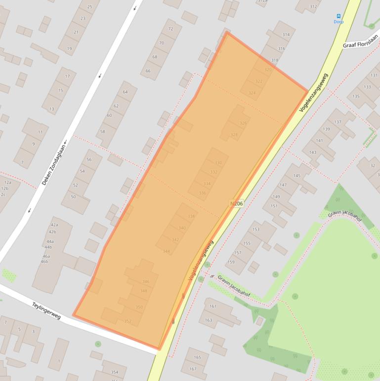 Kaart van postcodegebied 2114CK.