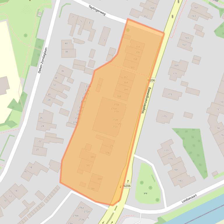 Kaart van postcodegebied 2114CL.