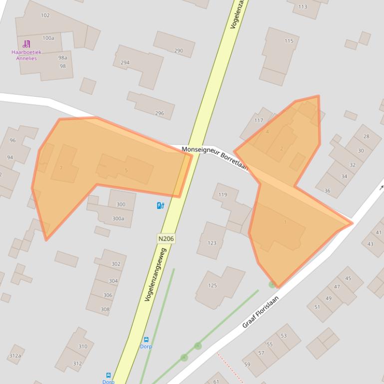 Kaart van postcodegebied 2114CS.