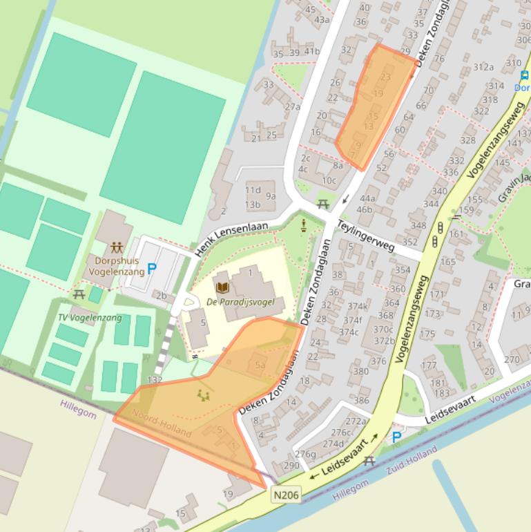 Kaart van postcodegebied 2114EA.