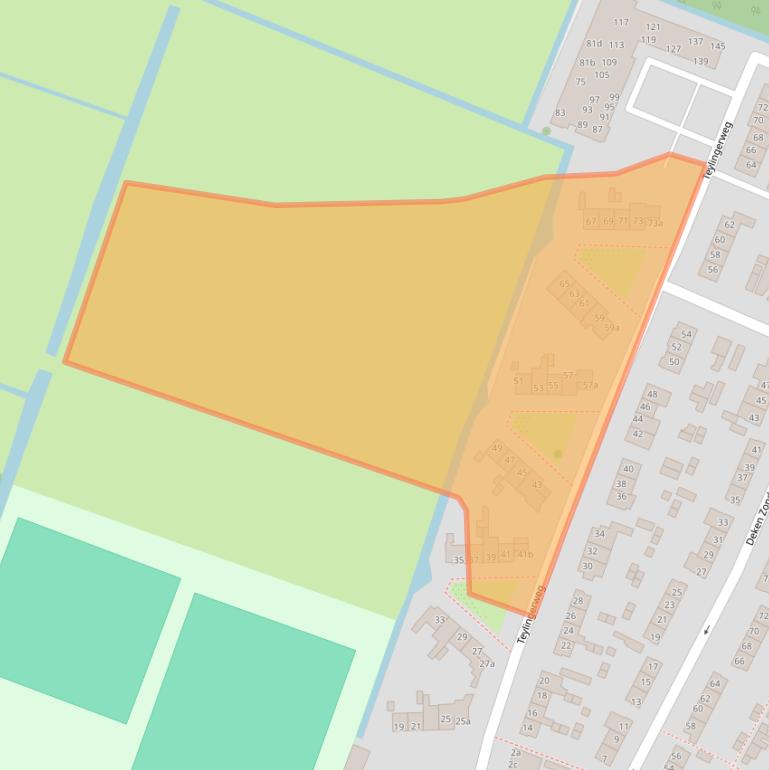 Kaart van postcodegebied 2114EH.