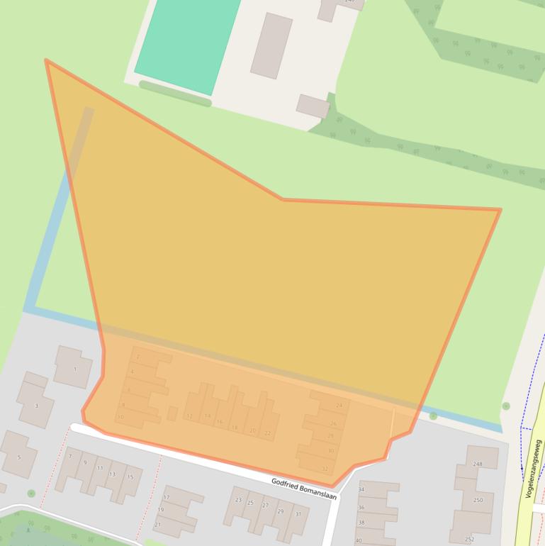 Kaart van postcodegebied 2114EN.