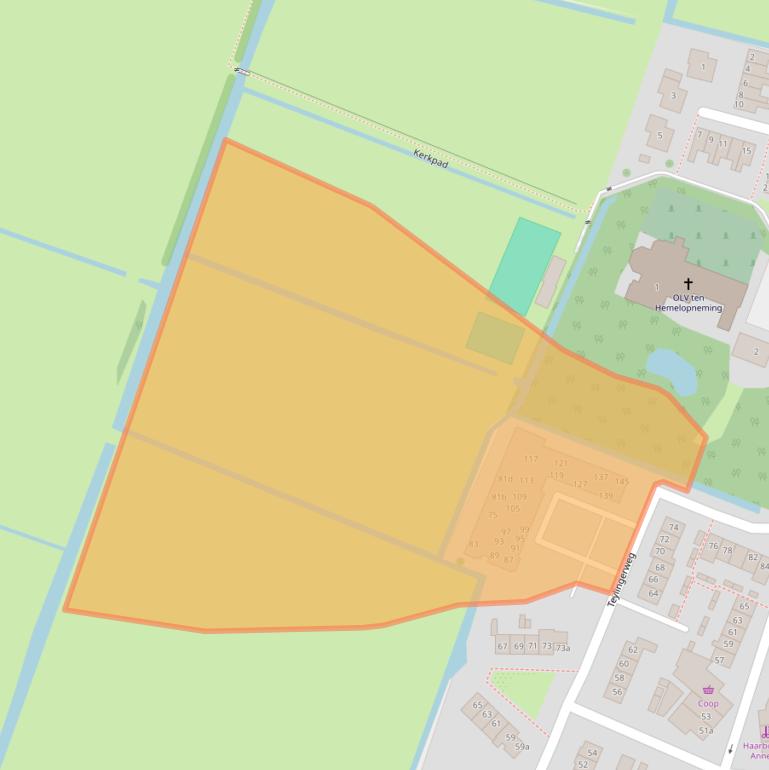 Kaart van postcodegebied 2114ES.