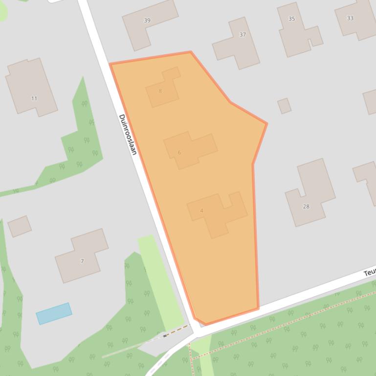 Kaart van postcodegebied 2116TH.