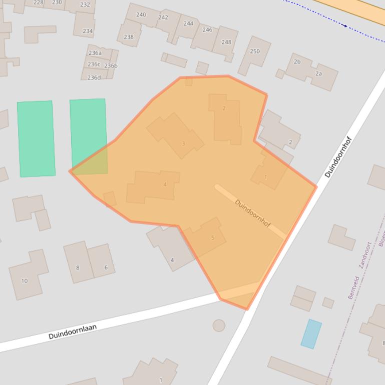 Kaart van postcodegebied 2116TZ.