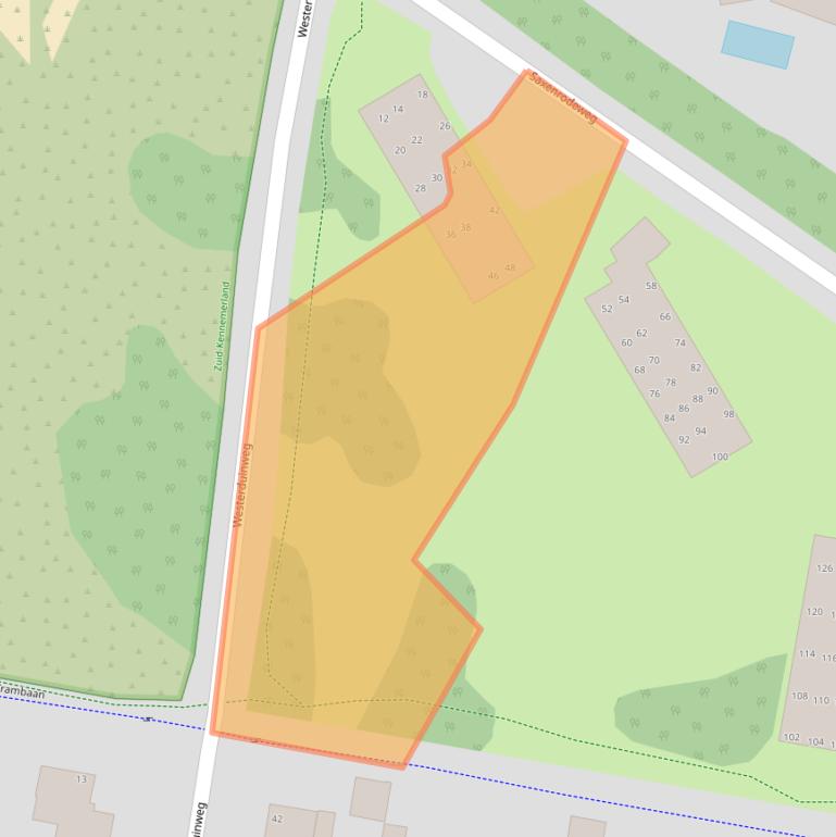 Kaart van postcodegebied 2116VB.