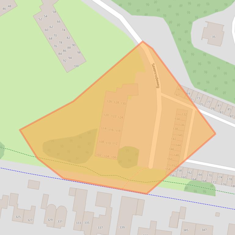 Kaart van postcodegebied 2116VE.