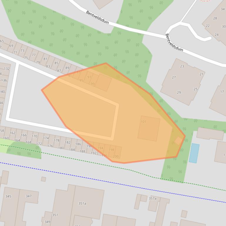 Kaart van postcodegebied 2116VJ.