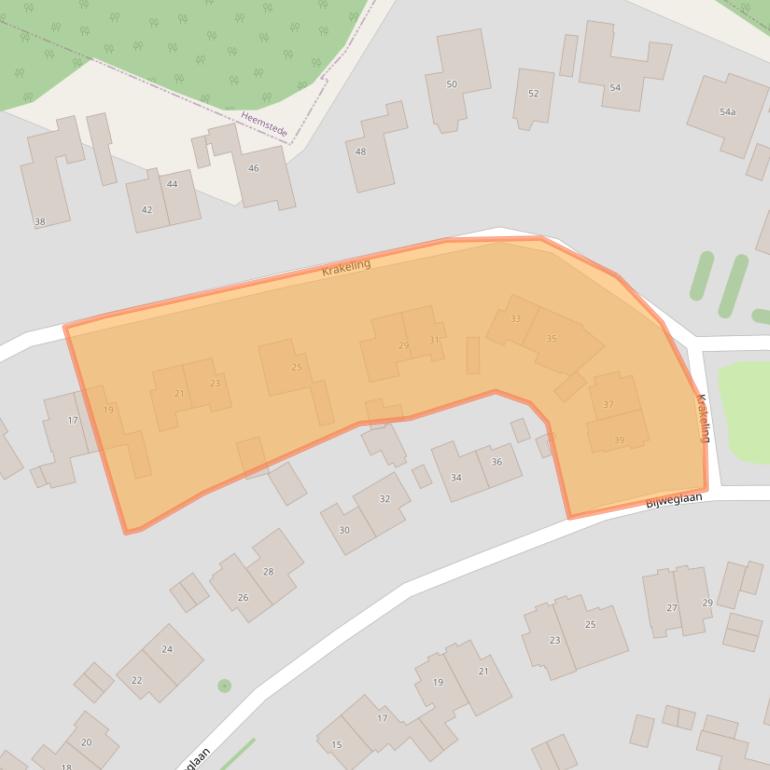 Kaart van postcodegebied 2121BL.