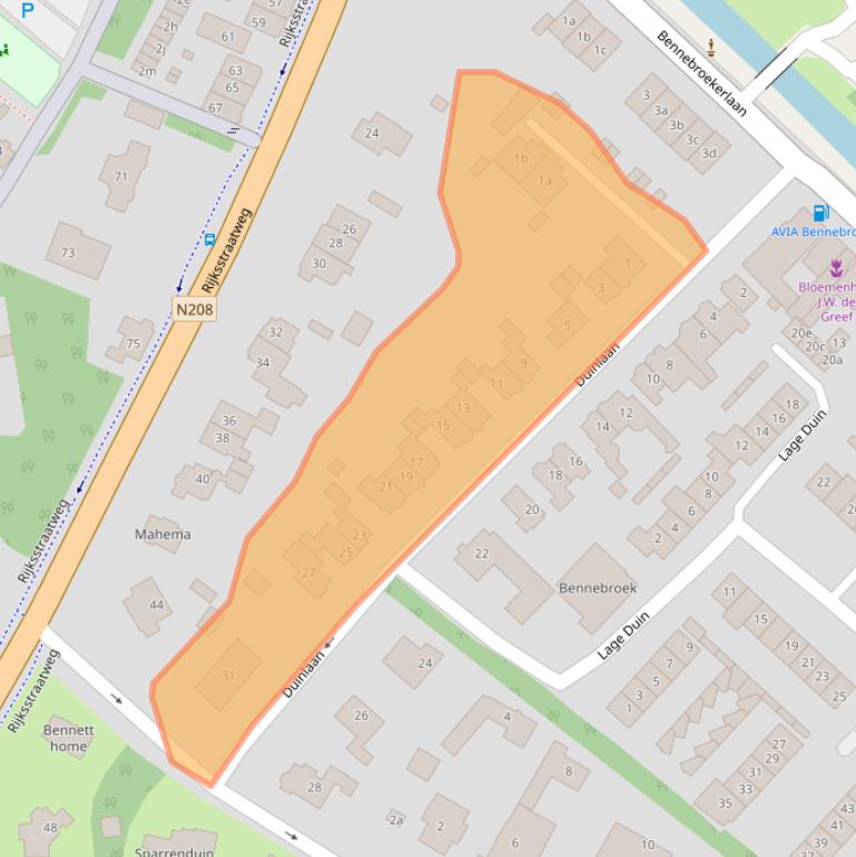 Kaart van postcodegebied 2121CA.