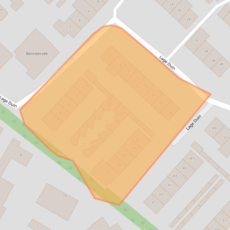 Kaart van postcodegebied 2121CC.