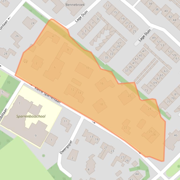 Kaart van postcodegebied 2121CK.