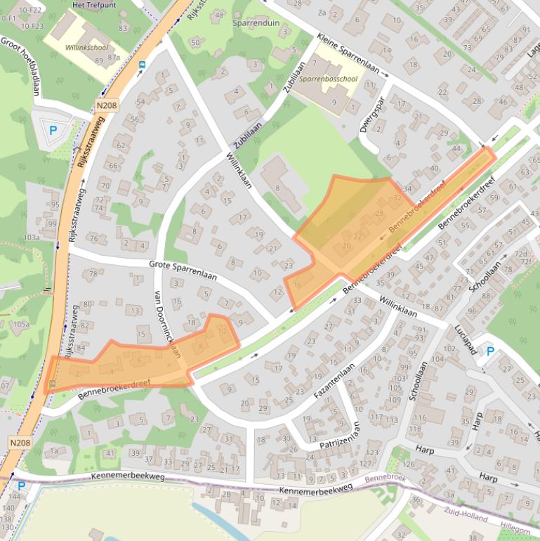 Kaart van postcodegebied 2121CN.