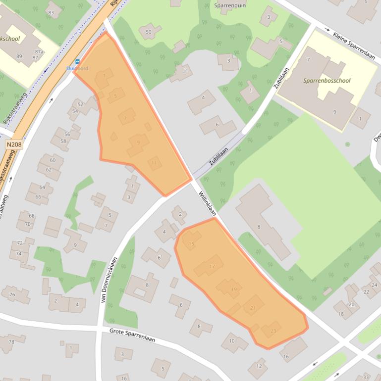 Kaart van postcodegebied 2121CT.