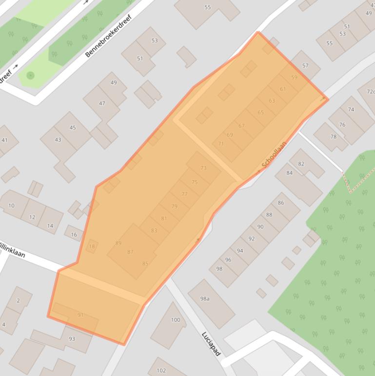 Kaart van postcodegebied 2121GD.