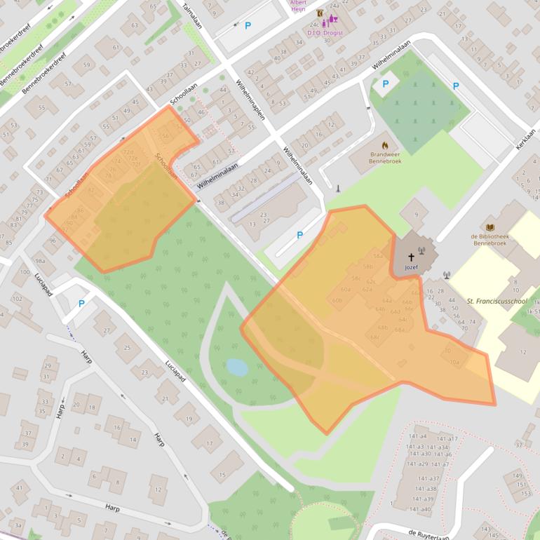 Kaart van postcodegebied 2121GH.