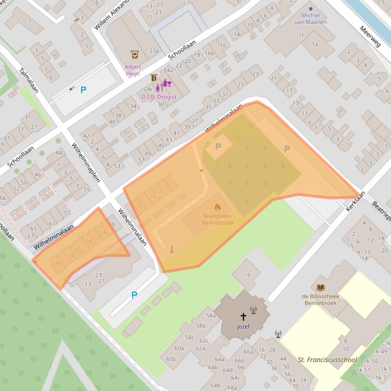 Kaart van postcodegebied 2121GM.