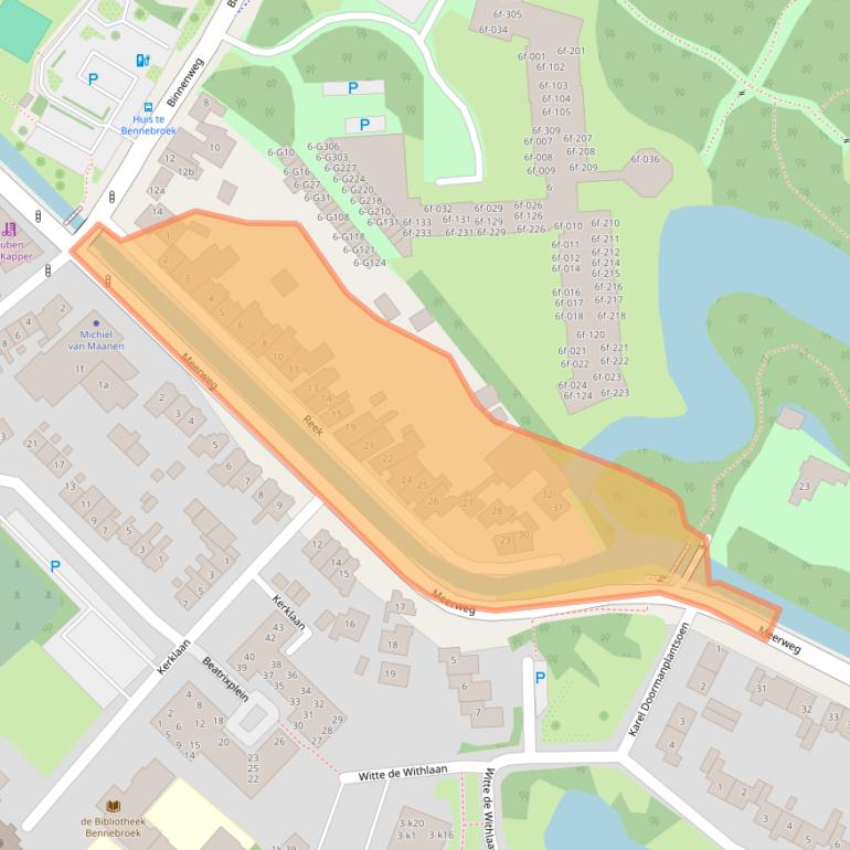 Kaart van postcodegebied 2121GT.