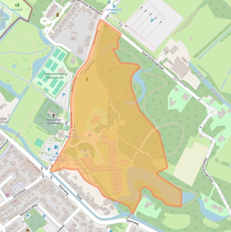 Kaart van postcodegebied 2121GX.